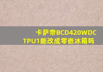 卡萨帝BCD420WDCTPU1能改成零嵌冰箱吗