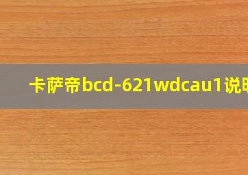 卡萨帝bcd-621wdcau1说明书