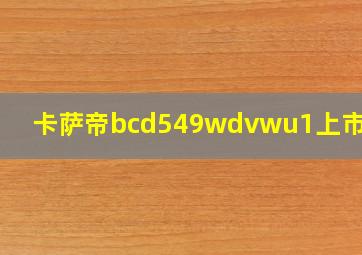 卡萨帝bcd549wdvwu1上市时间