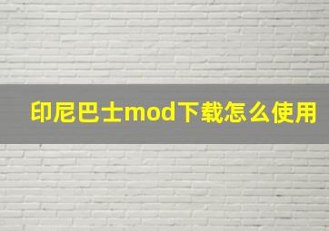 印尼巴士mod下载怎么使用