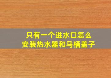 只有一个进水口怎么安装热水器和马桶盖子