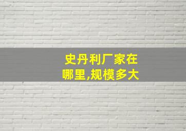 史丹利厂家在哪里,规模多大