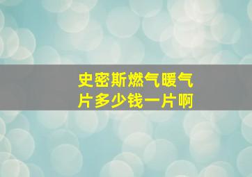 史密斯燃气暖气片多少钱一片啊