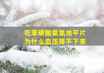 吃苯磺酸氨氯地平片为什么血压降不下来