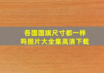 各国国旗尺寸都一样吗图片大全集高清下载