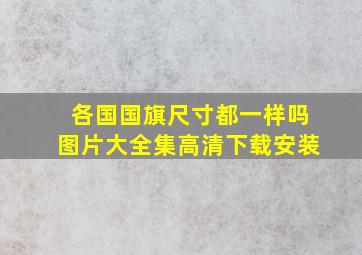 各国国旗尺寸都一样吗图片大全集高清下载安装