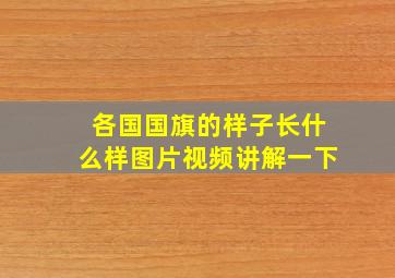 各国国旗的样子长什么样图片视频讲解一下