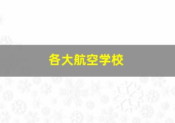 各大航空学校