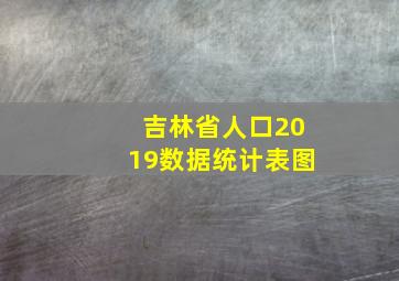 吉林省人口2019数据统计表图