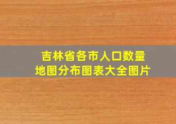 吉林省各市人口数量地图分布图表大全图片