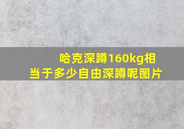 哈克深蹲160kg相当于多少自由深蹲呢图片