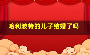 哈利波特的儿子结婚了吗