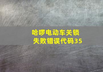 哈啰电动车关锁失败错误代码35