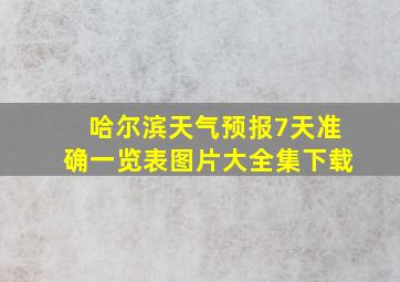 哈尔滨天气预报7天准确一览表图片大全集下载