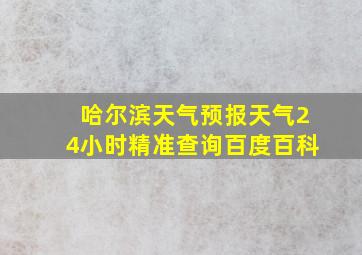 哈尔滨天气预报天气24小时精准查询百度百科