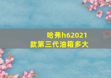 哈弗h62021款第三代油箱多大