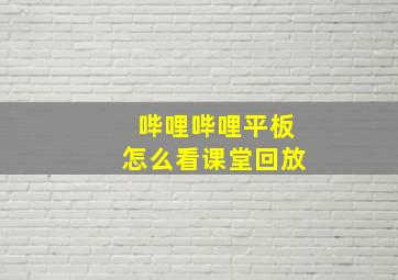 哔哩哔哩平板怎么看课堂回放