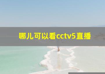 哪儿可以看cctv5直播