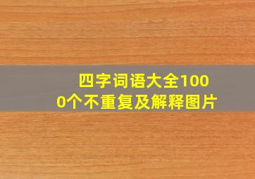 四字词语大全1000个不重复及解释图片