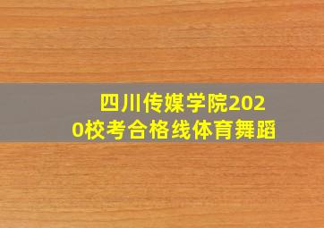 四川传媒学院2020校考合格线体育舞蹈