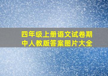 四年级上册语文试卷期中人教版答案图片大全