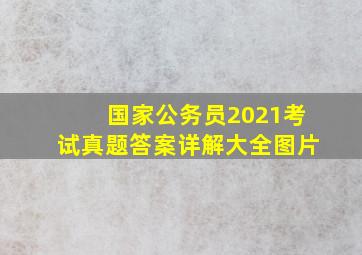 国家公务员2021考试真题答案详解大全图片