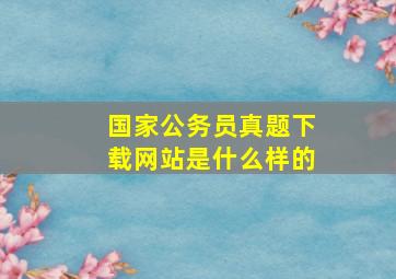 国家公务员真题下载网站是什么样的