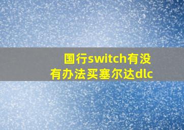 国行switch有没有办法买塞尔达dlc