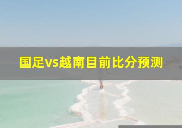 国足vs越南目前比分预测