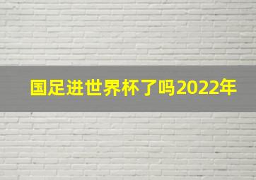 国足进世界杯了吗2022年