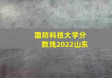 国防科技大学分数线2022山东