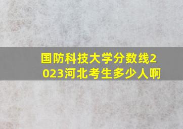 国防科技大学分数线2023河北考生多少人啊