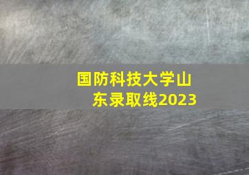 国防科技大学山东录取线2023