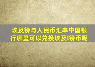 埃及镑与人民币汇率中国银行哪里可以兑换埃及l镑币呢