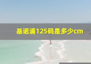 基诺浦125码是多少cm