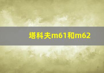 塔科夫m61和m62