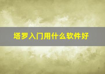 塔罗入门用什么软件好