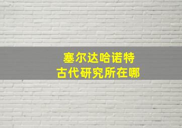 塞尔达哈诺特古代研究所在哪