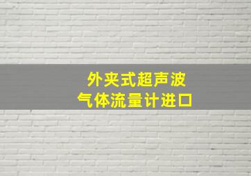 外夹式超声波气体流量计进口