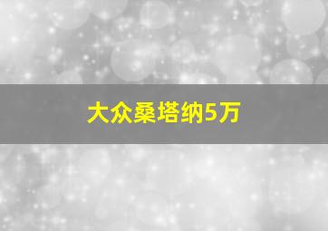 大众桑塔纳5万