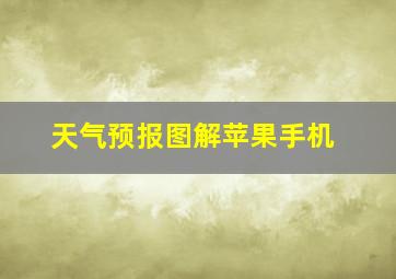 天气预报图解苹果手机