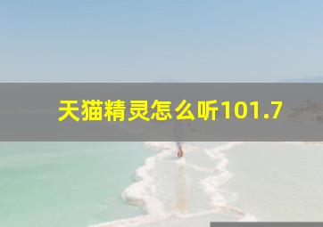 天猫精灵怎么听101.7