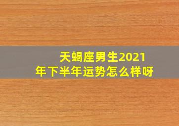 天蝎座男生2021年下半年运势怎么样呀