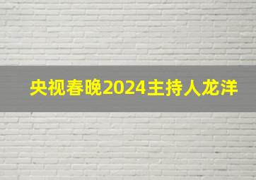 央视春晚2024主持人龙洋