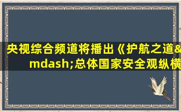 央视综合频道将播出《护航之道—总体国家安全观纵横》