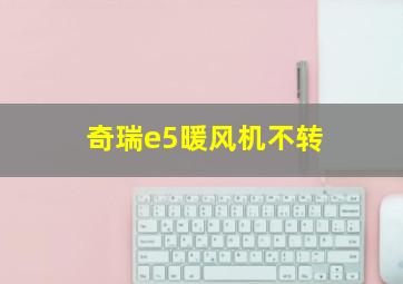 奇瑞e5暖风机不转