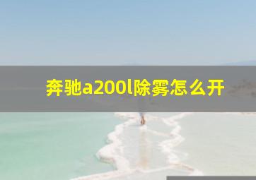 奔驰a200l除雾怎么开