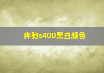 奔驰s400黑白颜色