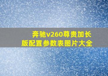 奔驰v260尊贵加长版配置参数表图片大全