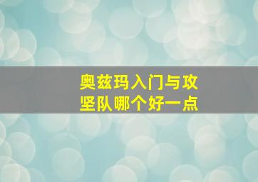 奥兹玛入门与攻坚队哪个好一点